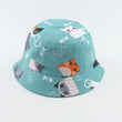 Load image into Gallery viewer, Cartoon Cat Kids Bucket Hat
