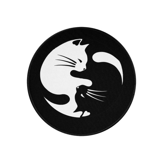 Yin Yang Cat Mouse Pad