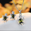 Load image into Gallery viewer, Silver Necklace and Earrings Set
